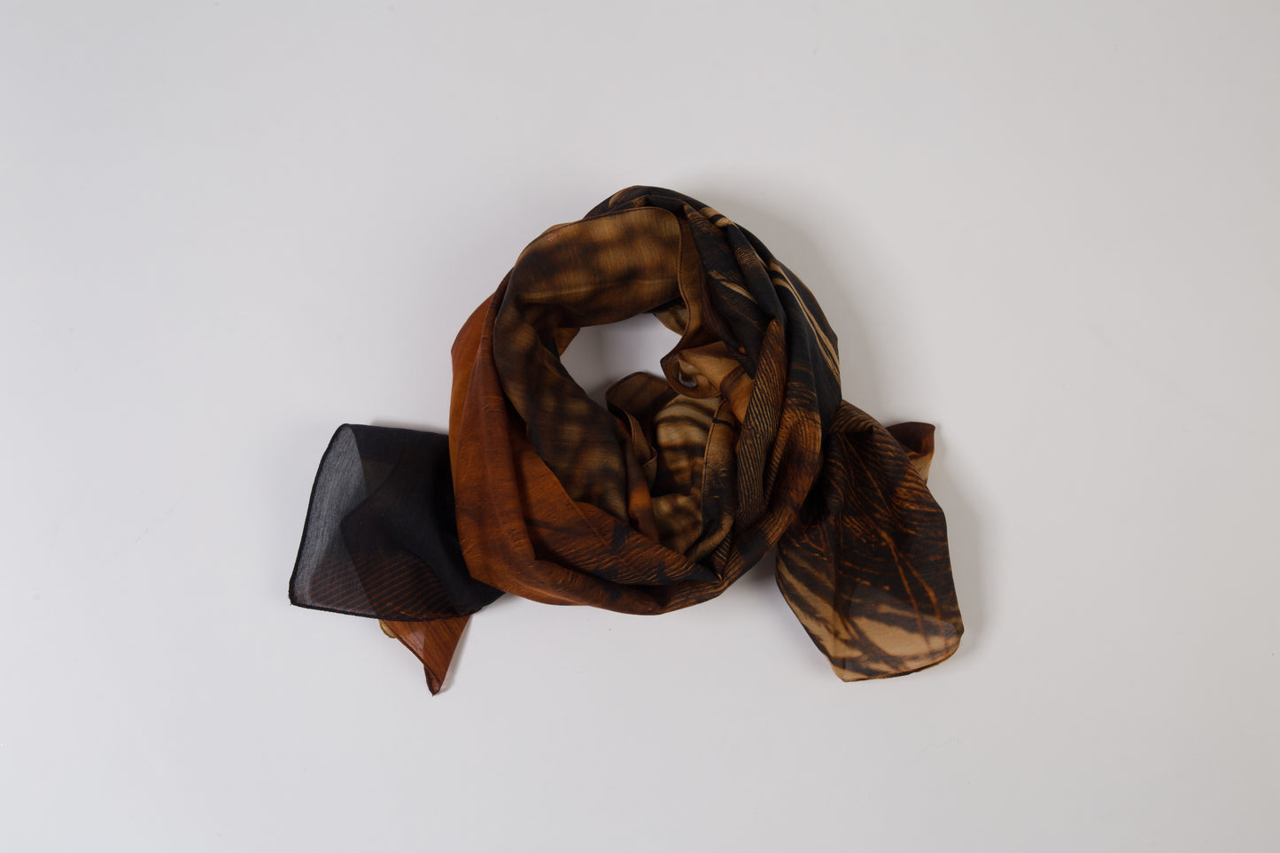 Brown Feather – Baumwolle-Seide-Schal
