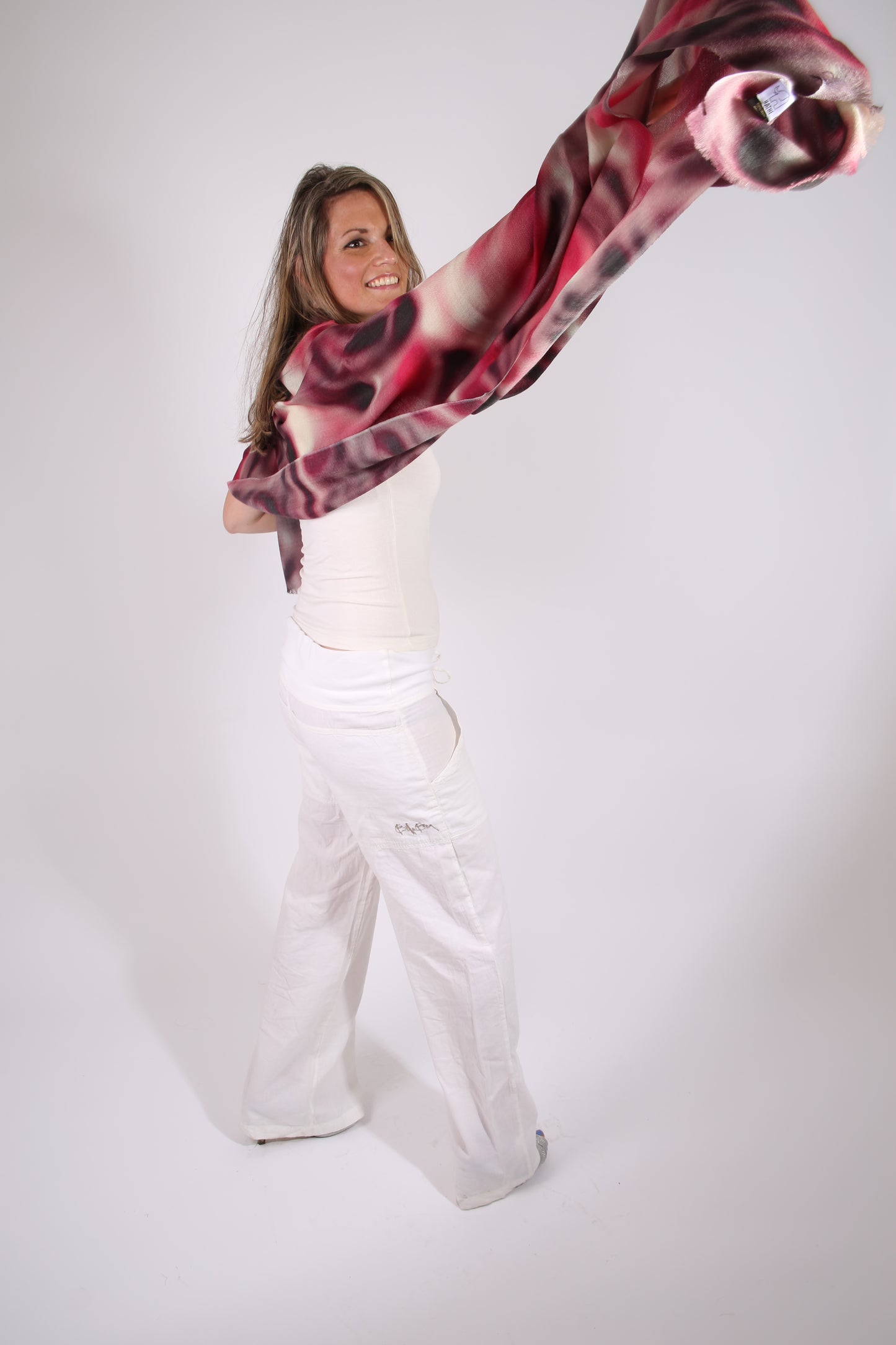 Schal Berry aus Wolle Seide / Diamond weave