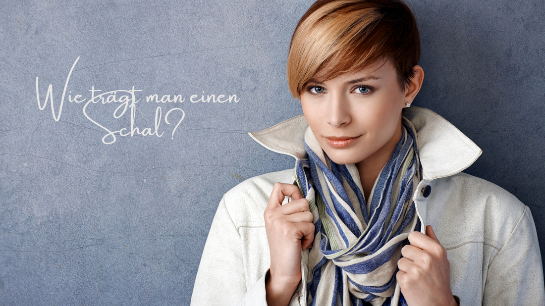 Schal für Damen und Herren stilvoll getragen als elegantes Accessoire im Alltag