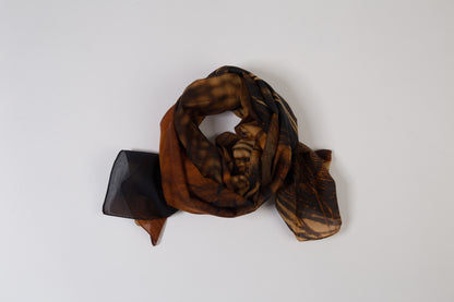 Brown Feather – Baumwolle-Seide-Schal