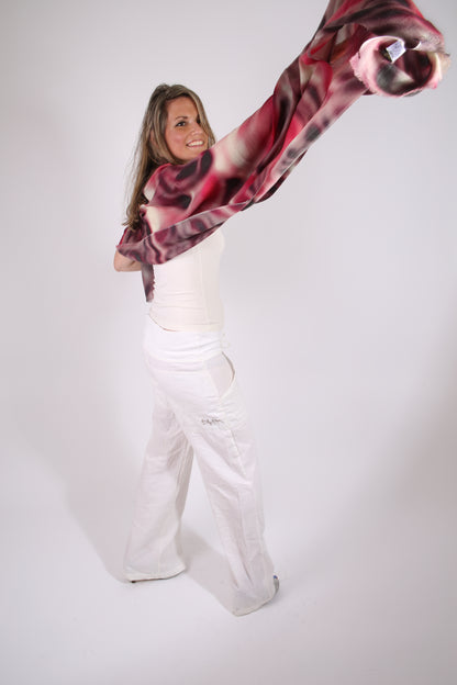 Schal Berry aus Wolle Seide / Diamond weave