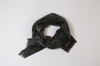 Dark Square wool silk
