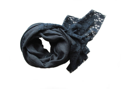 HATHI - Schal Black Beauty aus Leine 100%